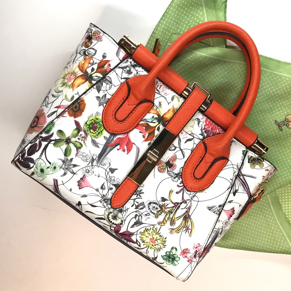 Bright floral handbag